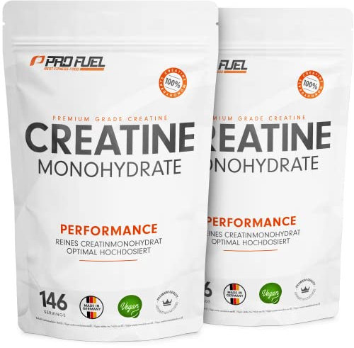 Creatin Monohydrat Pulver 1kg / 1000g Kreatin Monohydrat in mikronisierter Qualität - Creatine-Monohydrate optimal hochdosiert - reines Creatin-Pulver ohne Zusätze, 100% vegan - für 292 Tage