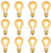 GBLY 12er pack LED Glühbirne E27 Lampe - Vintage Warmweiß Filament Leuchtmittel Retro Edison Glühlampe Birne A60 Energiesparlampe Glas 4W für Haus Esszimmer Industrial Küche Flur Bar