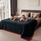 Bedding Aid wasserdichte Decke, Hundedecke Wasserdicht, Liebesdecke Wasserdicht, Katzendecke, Hundedecke Sofa, Rot und Schwarz, XXL Kuscheldecke (229x274cm)