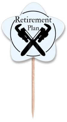 Equipo de llave inglesa para plan de jubilación, banderas de palillos de dientes, etiqueta de estrella, palillos para cupcakes