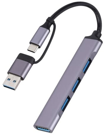 Hsthe Sea USB C Hub 4-Port Mini USB Adapter, Portable Data Hub with USB C To USB Adapter USB C Extender Hub For Laptop