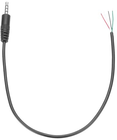sourcing map 3.5mm Male Jack to Bare Wire Open End Replacement TRS 4 Pole Stereo 1/8 Audio Cable Plug Jack for Earphone Headphone Cable Repair, 0.30m