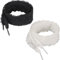 2 paia di lacci in pizzo, stile balletto, lacci in pizzo elastici, carino stile femminile,lacci per scarpe da donna con fiore piatto e pizzo (bianco e nero)