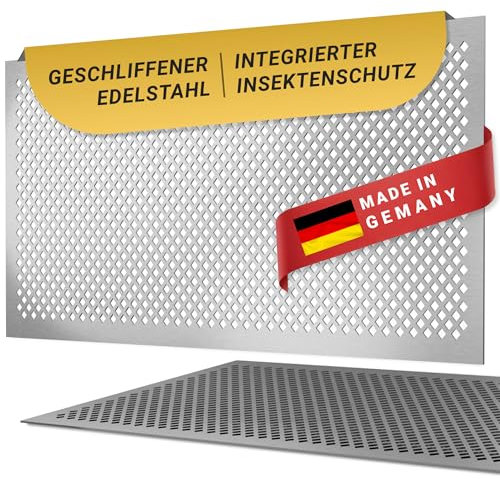 DeinLichtschacht – Lichtschachtabdeckung Edelstahl – Mit Insektenschutz - Verschiedene Muster - Rostfrei & langlebig – Begehbar – Einfache Montage – Hochwertiges Design & Funktion – Made in Germany
