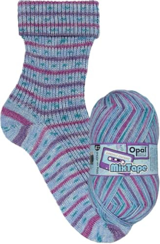 Opal MixTape Strickwolle 4-fach, 75% Schurwolle Superwash, 25% Polyamid, 100g/425m, Maschinenwaschbar (11495 Klangvolle Zuneigung)