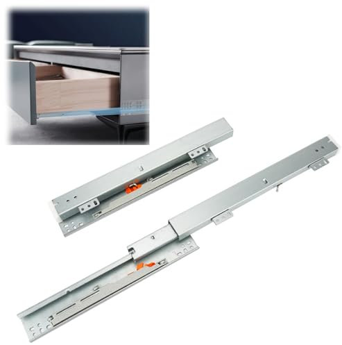 Schwerlastauszug 2 Stück Schubladenschienen Vollauszug Schienen,Unterflurführungen Bodenmontage Schienensystem Schwerlastauszüge schubladenauszug(50CM)