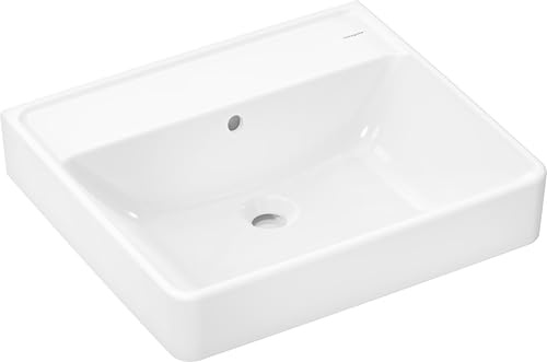 hansgrohe Xanuia Q Waschtisch, ohne Hahnloch, mit Überlauf, 550x480mm, weiß, 60235450