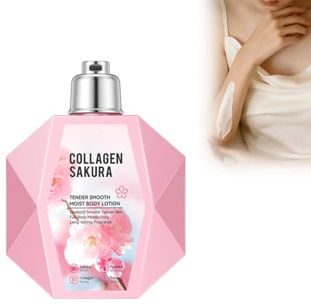 Loción Corporal de Flores de Cerezo - Crema Hidratante de Flores de Cerezo para el Cuerpo, 300ml - Fórmula Blanqueadora con Extracto de Sakura, Hidratación Profunda para Piel Clara y Radiante