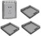 Cache Interrupteur Mural Type 86, Cache Prise Murale Réversible et Étanche, Ultra-Mince et Sans Perçage, Protection Électrique pour Salle de Bain, Cuisine, Chambre, Extérieur, Noir, 4 Pièces