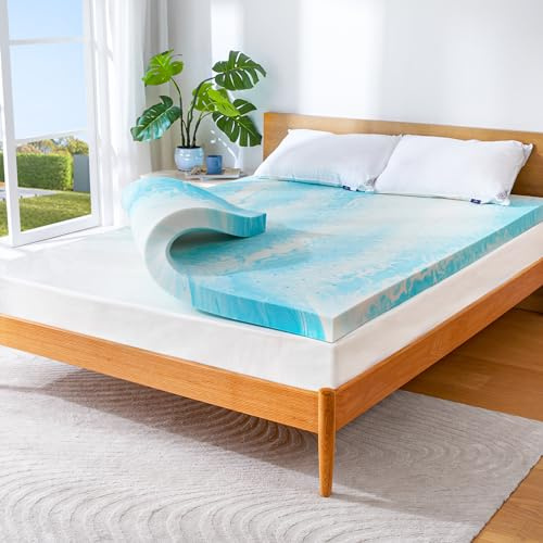Marsail Matratzenauflage für Queen-Size-Bett, 7,6 cm, Gel-Memory-Schaum, Bettauflage für Queen-Size-Bett, weich für Schlafsofa, Wohnmobil, Camper, CertiPUR-US-Zertifiziert