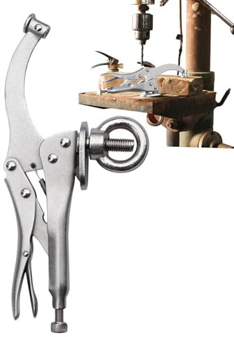 Duroecsain Bohrmaschinen-Arretierklemme - 23 cm Schweißtisch-Zwinge,Rostbeständiges Multifunktions-Spannwerkzeug Für Werkstatt Garage Bauprojekte Heimwerkerarbeiten