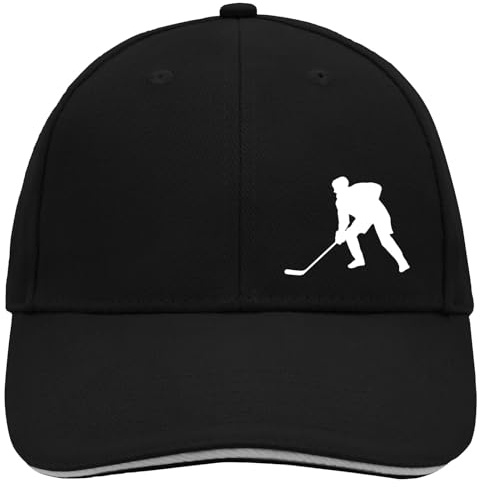 Huuraa Cappy Mütze Eishockey Silhouette Geschenk | Baseballkappe Basecap Kappe Geschenkidee Unisex Baseball Cap