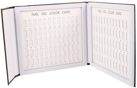 VICASKY Card Display Book Colors Nail Art Gel Polish Show Cards for Nail Book Display