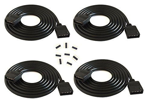 4pcs/pack 1 m Tira de LED RGB 4 Pin, Cable extensión Conector tira óptica garantía distribuidor para 4 pines 5050 3528 2835 LED Tiras Luz, TV Fondo Set, y OSRAM flexible rayas