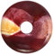 Lebensquelle Plus Edelstein Donut Ø 30 mm + Baumwollband + Edelsteinkarte | Naturstein Anhänger Halskette | Echte Heilsteinkette inkl. Band (Mookait)