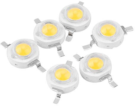 HEEPDD 100 Stück Hochleistungs-LED-Chip, 1 W LED-Perlen SMD-Chip-Glühbirne, superhelle Leuchtdioden-Glühbirne, Lampenperlen-Chip für DIY-Flutlicht-Scheinwerfer-Beleuchtungskörper (Warmweiß 3000 K)