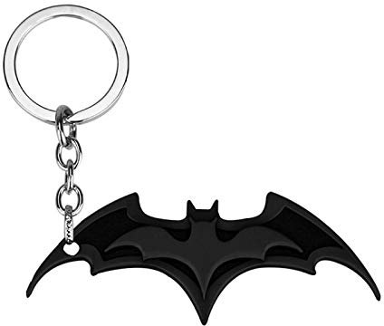 YANYING Personalisierte Batman Metall Schlüsselbund Anhänger Zubehör Anhänger Schwarz K02-3