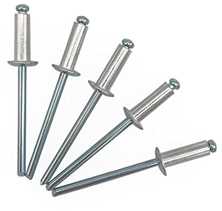 100 Stück Blindnieten 4,0 x 12 mm Kuppelkopf offen Typ DIN 7337 Aluminium Niet und Stahldorn Pop Nieten (100, 4,0 x 12 mm)