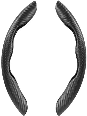 2 Stück Carbon Anti-Slip Lenkradabdeckung, Segmentierte Lenkerschutz, rutschfest und Langlebig, Geeignet für Lenker jeder Größe