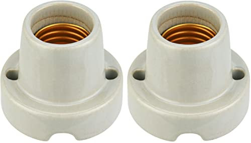 Lot de 2 spots encastrables en céramique et porcelaine dure avec douille E27 Gris basique max. 1000 W