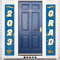 2022 blaue und goldene Abschlussdekoration, Veranda-Banner, vertikal, 180,3 x 30,5 cm, Doppel-Set, Abschluss-Party-Dekor-Banner für drinnen und draußen (blau)