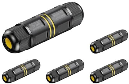ledscom.de 5 Stück Kabelverbinder für außen, IP68, Muffe für 5-12mm Kabel-Durchmesser