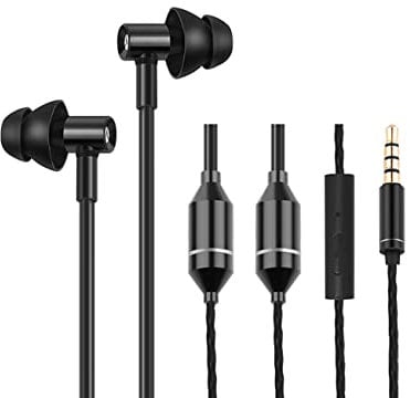 ibrain FC31 Hollow Tube EMF-freie Kopfhörer mit 3,5 mm Klinkenstecker, Schwarz
