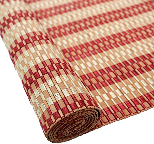 MHUQIA Bambusrollo Outdoor 80x160cm, Rollo Bambus Mit Seitenzug, Holzrollo Fenster-Rollo Bambus, Schattierung, Winddicht, Bambusrollo Sonnenschutz