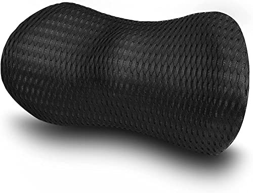 Lendenwirbelstützkissen, Memory Foam Lendenkissen zur Linderung von Schmerzen im unteren Rücken, ergonomisches stromlinienförmiges Rückenkissen für Autositz, Bürostuhl, Liege und Bett (schwarz)