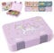 BEARFOOT Brotdose Kinder BPA-frei – Lunchbox/Bento Box mit Fächern, für Mädchen & Jungen, Schule & Kindergarten (Einhorn)