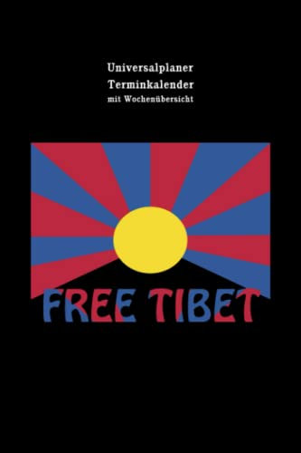 Universalplaner Terminkalender mit Wochenübersicht mit Flagge - Free Tibet