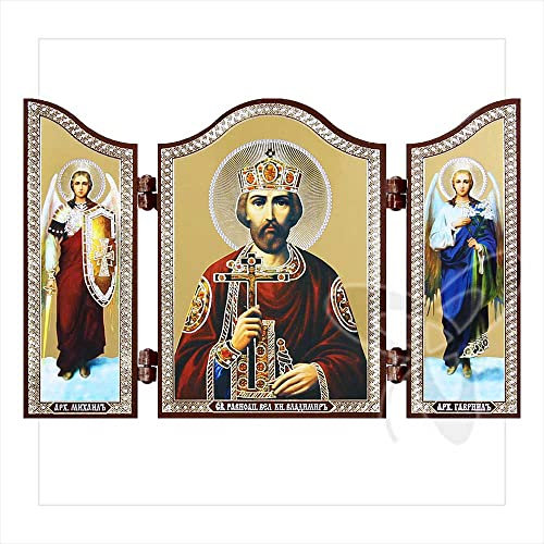 NKlaus Hl. Vladimir christliche Ikone Triptychon князь Владимир Икона Altar 1439