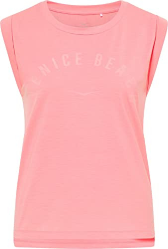 Venice Beach Sport-T-Shirt für Damen mit gekrempeltem Ärmel und Rundhalsausschnitt Chayanne L, Sunset Peach
