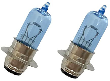 ShuoHui PX15D P15d-25-1 Sockel 12V 35/35W 2J Motorrad weiß Halogen Scheinwerfer Birne Motorrad/Rollerlampe P15D 2 Stück 4500K