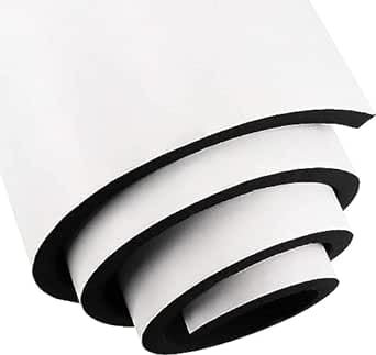 Rouleau de Mousse Autocollante 300mm x 6mm x3m Plaque de Mousse de Néoprène Multifonction Anti Vibrations Antidérapantes Protège Vos Meubles et Plancher Tapis de Mousse DIY Facile à Couper (Noir)