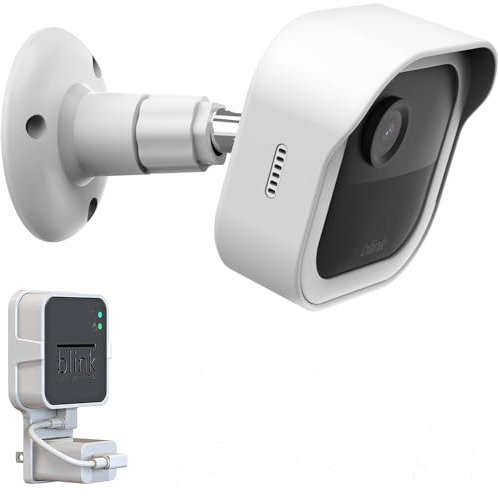 Blink Outdoor 4 (4. Generation) Wandhalterung, wetterfeste Schutzhülle und 360 Grad verstellbare Halterung mit Blink-Sync-Modul, 2 Steckdosenhalterungen für Blink-Außen- und Innen-Sicherheitskamera,