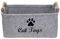 Porceosy Cat Toy Organizer and Pet Storage Box - Lightweight, Flexible, Large Capacity for Toys, Coats, Blankets - Grey