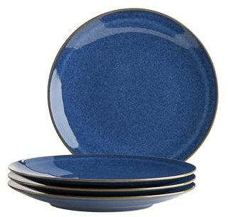 MÄSER 935215 Serie Ossia, Teller-Set für 4 Personen im mediterranen Vintage-Look, 4-teiliges modernes Tafelservice mit Speisetellern