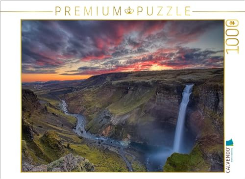 Puzzle · Háifoss í Fossá | Der dritthöchste Wasserfall Islands · 1000 Teile · Lege-Größe 64 × 48 cm · CALVENDO Puzzle
