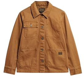 Superdry Damen Canvas Chore Jacke Denim Co Tabakbraun 38