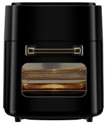 Friteuse à air intelligente 15 litres, flux d'air ambiant 360°, friture antiadhésive, plateau de cuisson 3 couches, 37 * 30 * 29cm (Black)