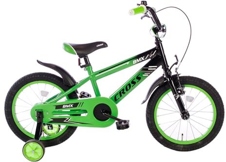 Cortego BMX Cross Grün 16 Zoll Jungen Fahrrad für Jungen 3-5 Jahre, 100-115 cm