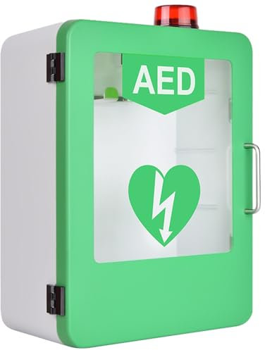 ELIKBH Erste-Hilfe-Schrank Tragbare Defibrillator-Aufbewahrungsschränke AED-Geräte-Medizin-Aufbewahrungsbox für Home-Office-Schulen