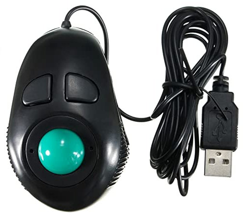 Générique Nouvelle Souris à Main pour Doigts, 4DB Mini Souris Trackball Souris Filaire Portable avec contrôle du Pouce pour Ordinateur PC Convient aux droitiers et aux gauchers