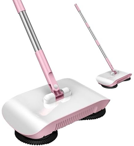 2-in-1-Teppichkehrmaschine, Staubsauger, leistungsstarker manueller Staubsauger, Handschub-Kehrmaschine, Mopp-Reinigungsmaschine mit Tuch (with One Cloth)