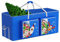 Alupssuc Christmas Tree Storage Bag 9ft,Large Bauble Decoration Storage Box,Christmas Ball Storage，600d Oxford Sturdy and Durable,Waterproof Storage Bag,Side Pocket Store With Cute Pattern-Blue