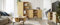 SONNI Wohnwände, Wohnschrank, Massivholzmöbel, Wohnzimmer Schrankwand, Mediawand, Wohnwand, Wohnzimmer Möbel Modern, 4er-Set enthalte TV Schrank, Couchtisch, Sideboard, Vitrine