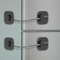 KOVOSCH 2Pcs Black Combination Locks, Window & Cabinet Safety Locks, No Drill Required, Baby Drawer & Refrigerator Locks