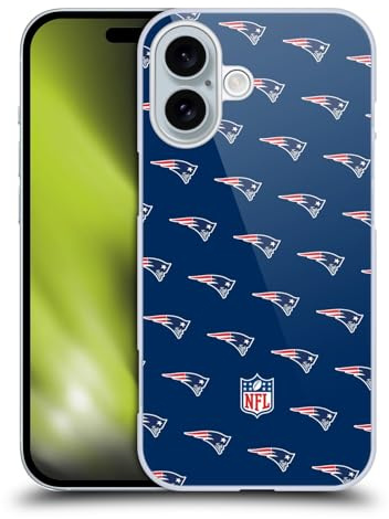 Head Case Designs Officially Licensed NFL Patterns New England Patriots Artwork Hard Back Case Compatible With Apple iPhone 16