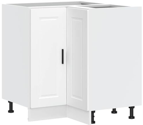 VidaXL Küchen-Eckunterschrank Porto Weiß Holzwerkstoff, Küchenschrank für Küche